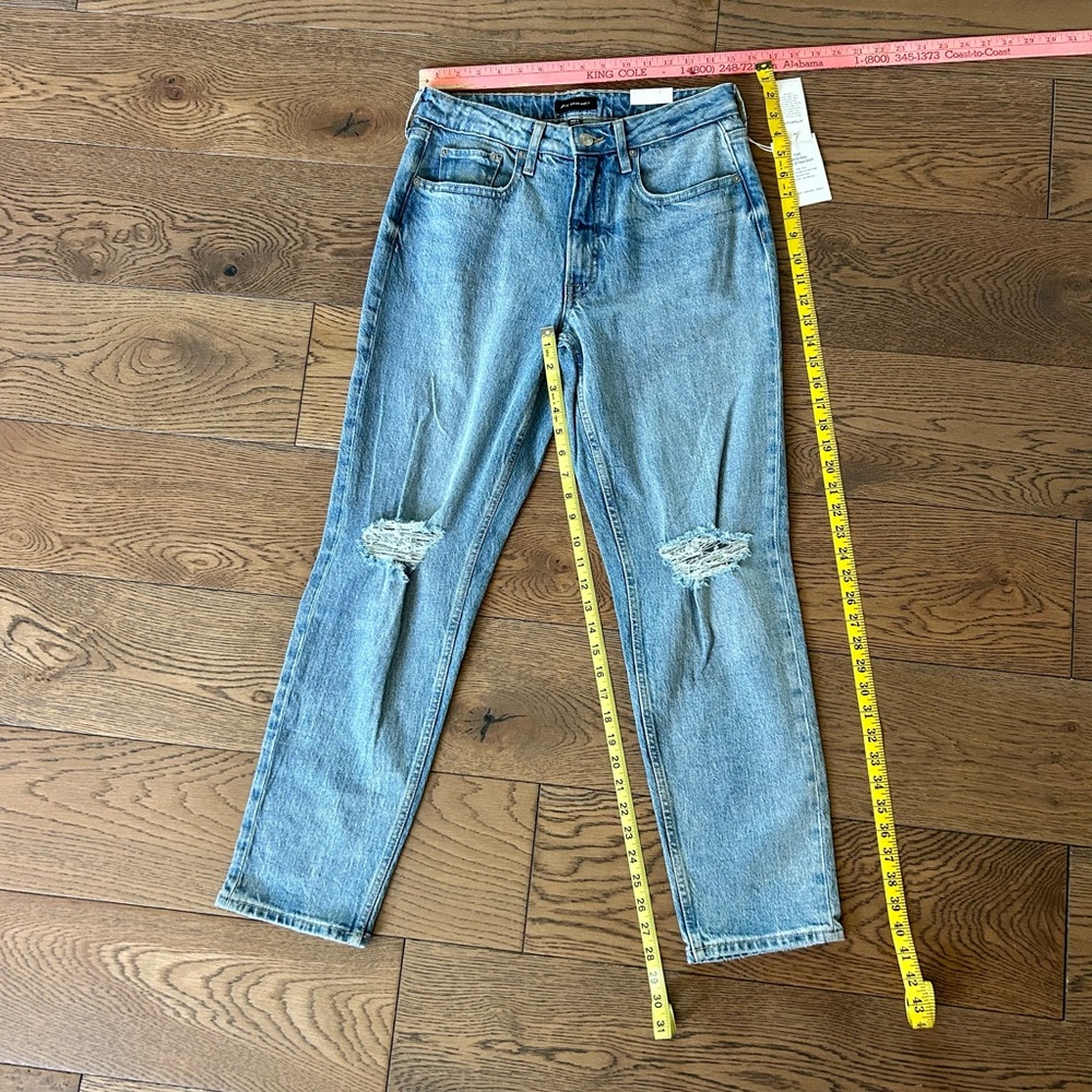 NWT! Free Assembly Women's Original 90's Straight Leg Blue Denim Jeans Size 8 - Picture 9 of 13